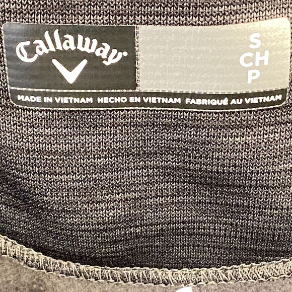 Callaway Golf Quarter Zip Men's Small Gray Space Dye Long Sleeve Mock Neck - Picture 6 of 16